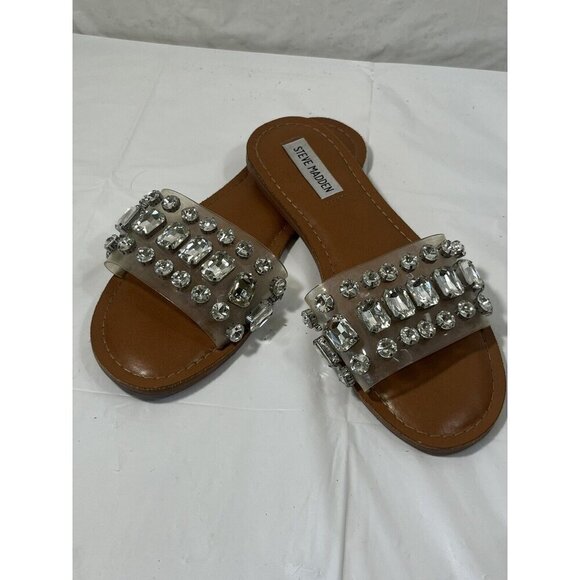 STEVE MADDEN Acasia Embellished Sandals  Slip On Sandals Sz 7.5 - Picture 10 of 16